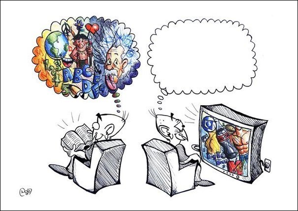 Читаем книгу, смотрим телек. Наши мысли