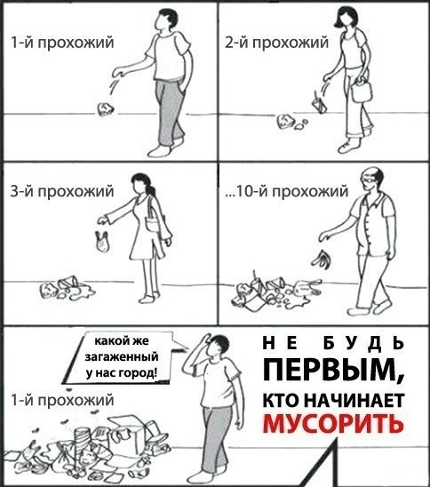 Не будь перваым, кто начинает мусорить