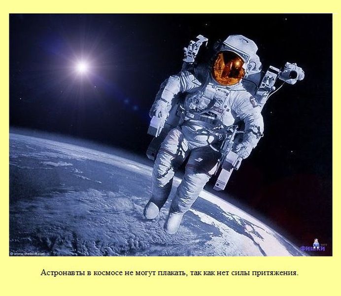 Астронавтам в космосе не поплакать
