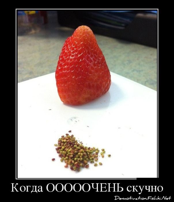 Когда совсем делать нечего, можно повыковыривать косточки из клубники
